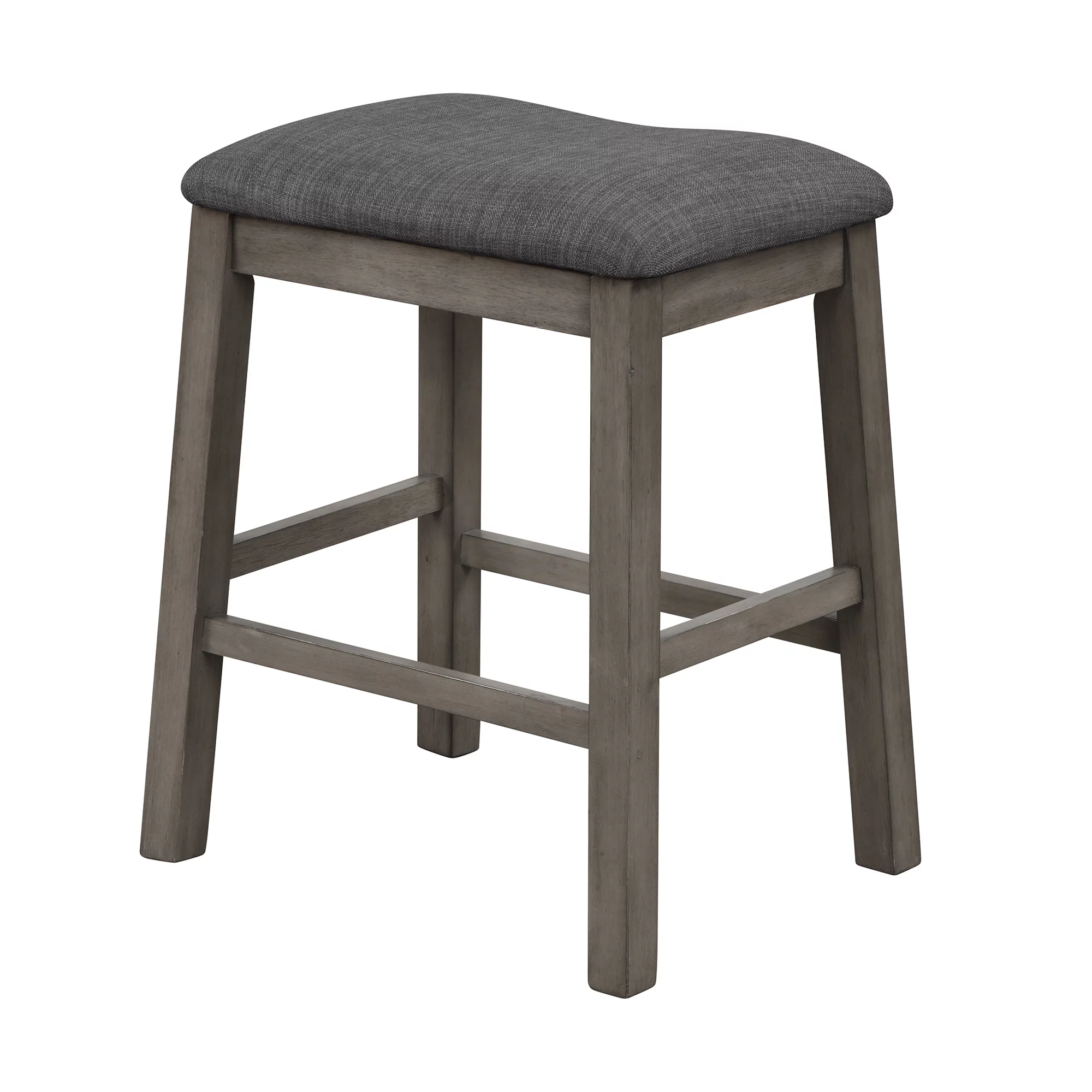 Churanty 3 Piece Wood Dining Table Set for 2,Kitchen Table with Storage Shelf and 2 Padded Counter Height Dining Chairs for Small Place, Gray
