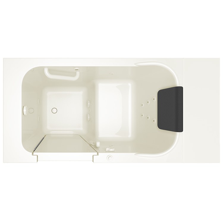2848 Series 28"W x 48"L Gelcoat Walk-In Whirlpool Bathtub with Left-Hand Drain