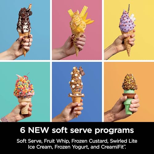 Ninja Swirl by CREAMi Ice Cream and Soft Serve Maker, Sorbet, Milkshake, Frozen Yogurt, Low Calories Program & More, 13-in-1, Soft Serve Handle