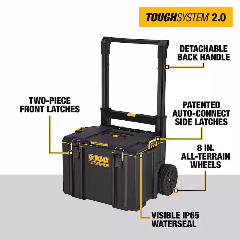 TOUGHSYSTEM 2.0 Small Tool Box, Medium Tool Box, Mobile Tool Box and Mechanics Tool Set (226 Piece) with Tool Box