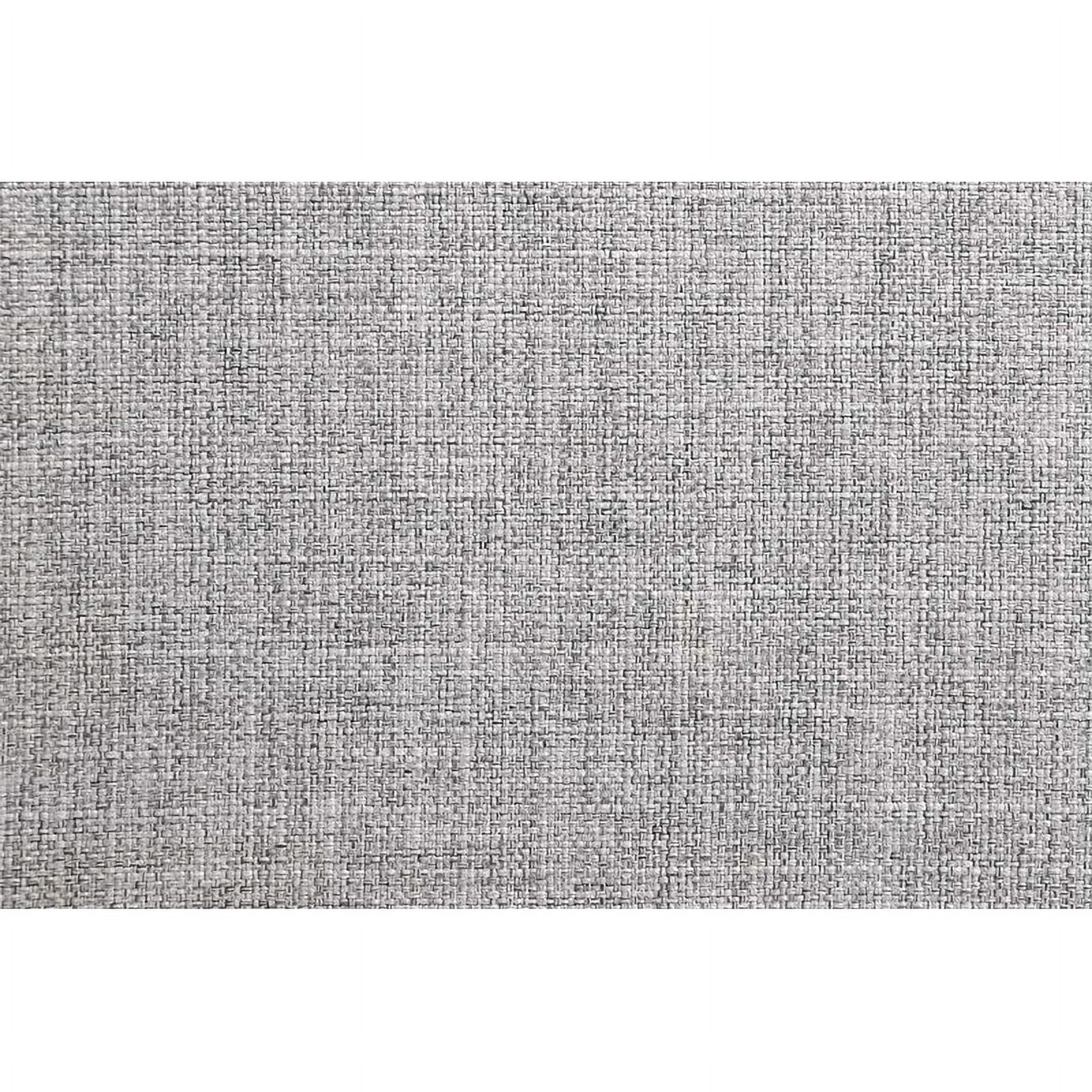 Pemberly Row Transitional Fabric Loveseat with Rolled Arms in Cream