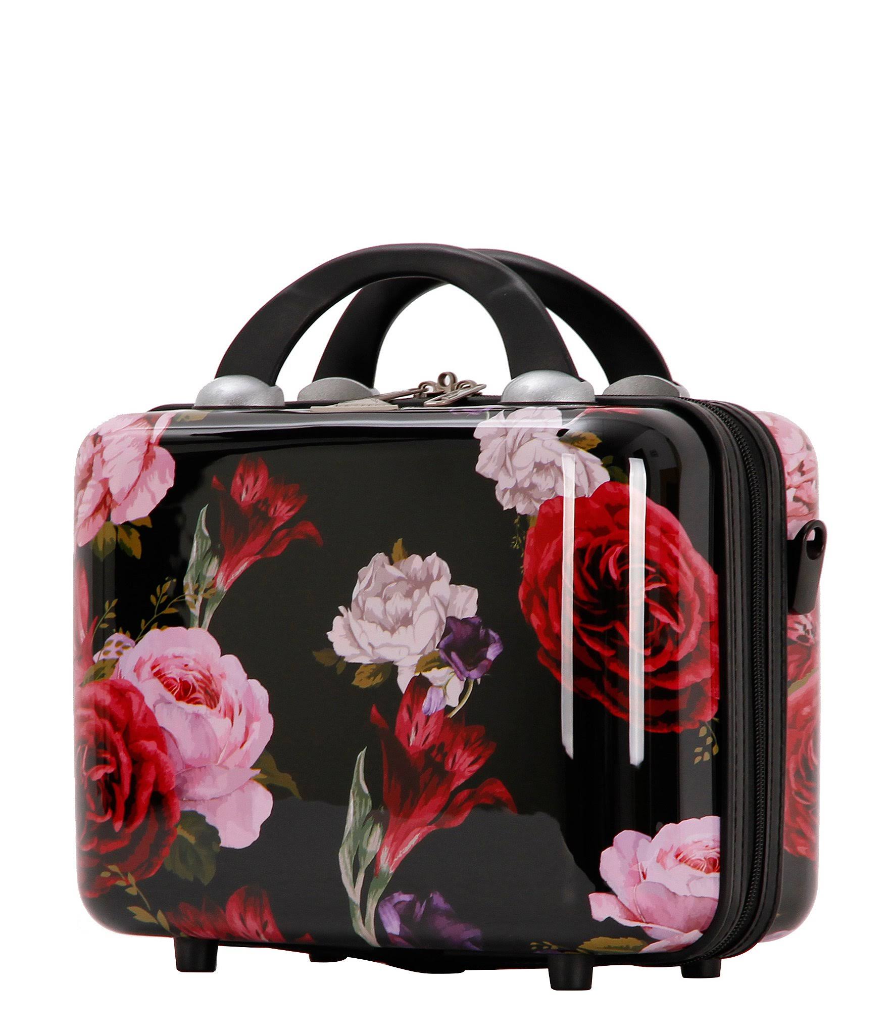 Triforce Versailles Collection Floral Travel Beauty Case, Black Floral