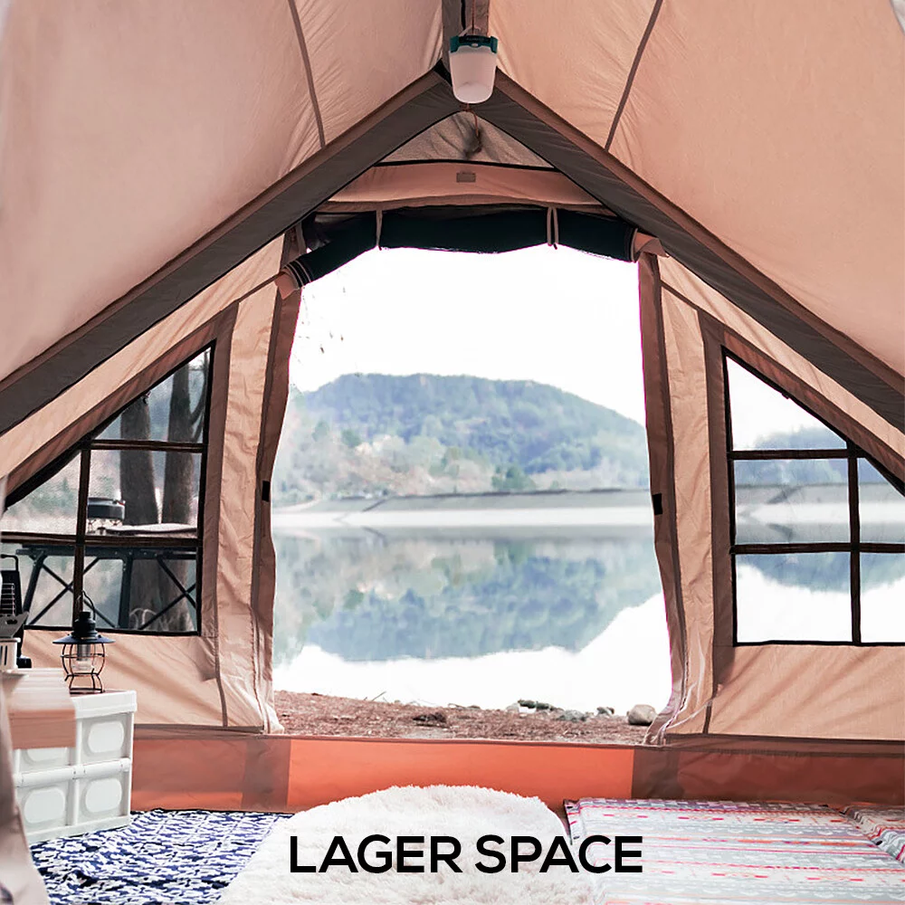 Inflatable Camping Tent with Pump, Glamping Tents, Easy Setup Waterproof Windproof Outdoor Blow Up Tent