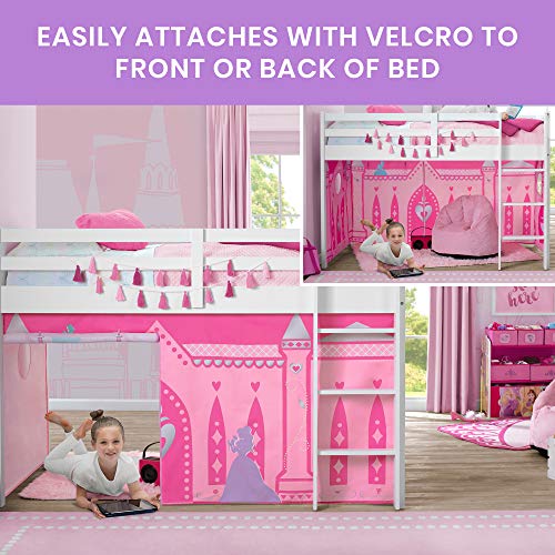Delta Children Twin Loft Bed with Guardrail and Ladder (Coordinates with Loft Bed Tents Sold Separately), White