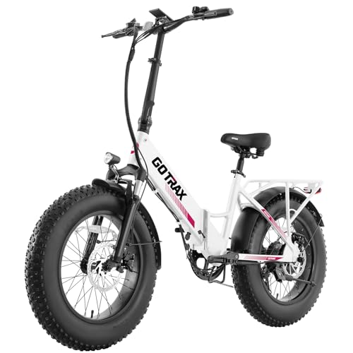 Gotrax 20" Folding Electric Bike with 55 Miles (Pedal-assist1) by 48V Battery, 20Mph Power by 500W, Smart LCD Display and 5 Pedal-Assist Levels