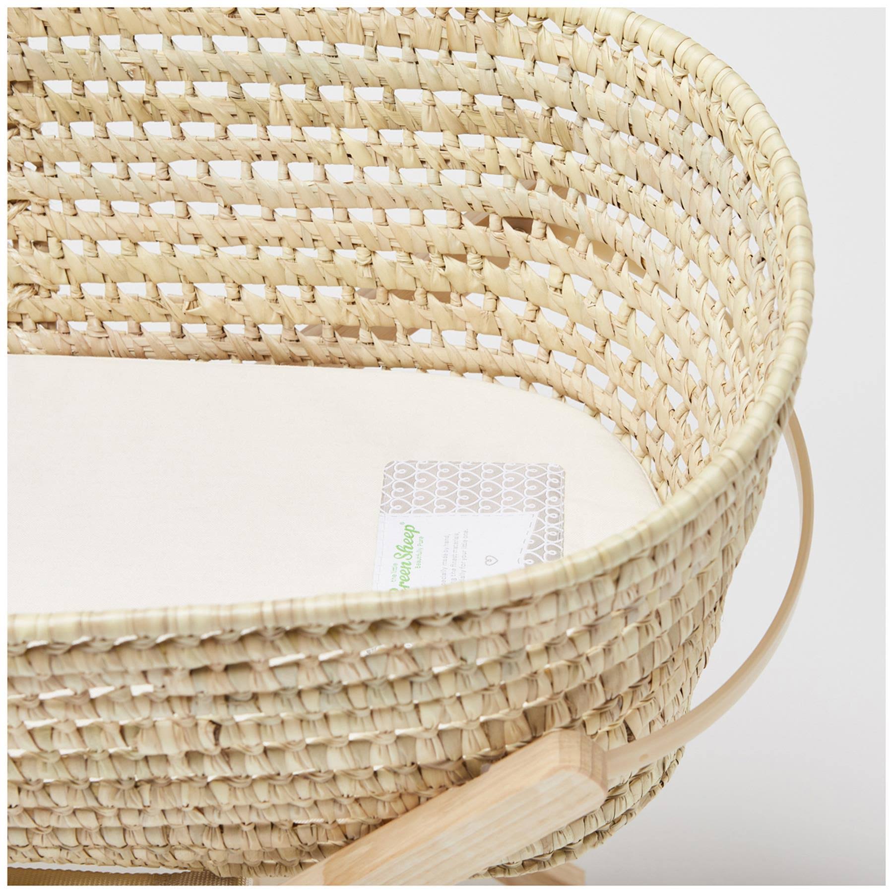 The Little Green Sheep Natural Mothercare Moses Basket Mattress