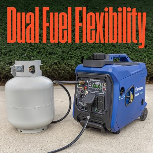 Westinghouse 5000 Peak Watt Super Quiet Dual Fuel Portable Inverter Generator, Wheel & Handle Kit, Gas & Propane Powered, RV Ready, CO Sensor