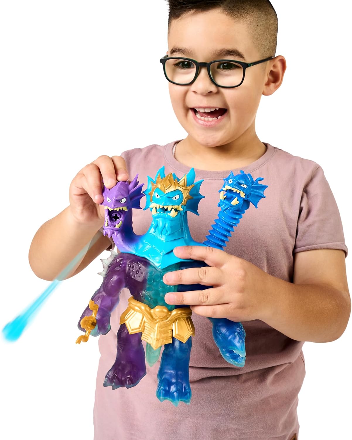 Heroes of Goo Jit Zu Deep Goo Sea King Hydra Figure with Triple Attack 3 in 1 Goo Power. Plus Light and Sound Battle Action!