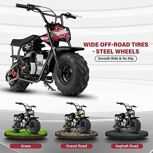 Oryxearth Mini Dirt Bike for Kids, 105CC 4-Stroke Kid Gas Powered Off-Road Pocket Pit Trail Motorcycle W/EPA Approved