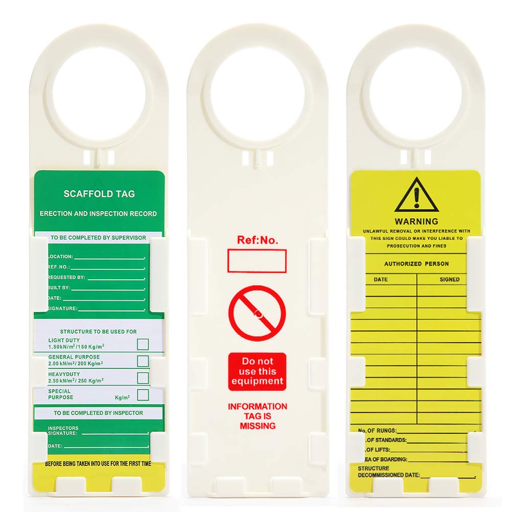 Scaffold Status Holder and Tags Scaffolding Safety Inspection Tags Do Not Use Scaffold Tags 10 Pcs