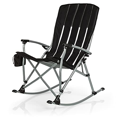 PICNIC TIME Outdoor Rocking Camp Chair - XL Heavy Duty Camping Chair for Adults