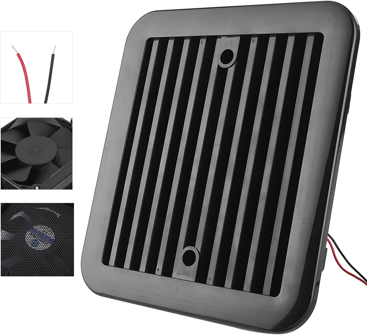Side Air Ventilation, 12V 4W Cooling Fan with Shutters Vent One‑Way Side Strong Wind Air Exhaust Car Styling Camper RV ATV