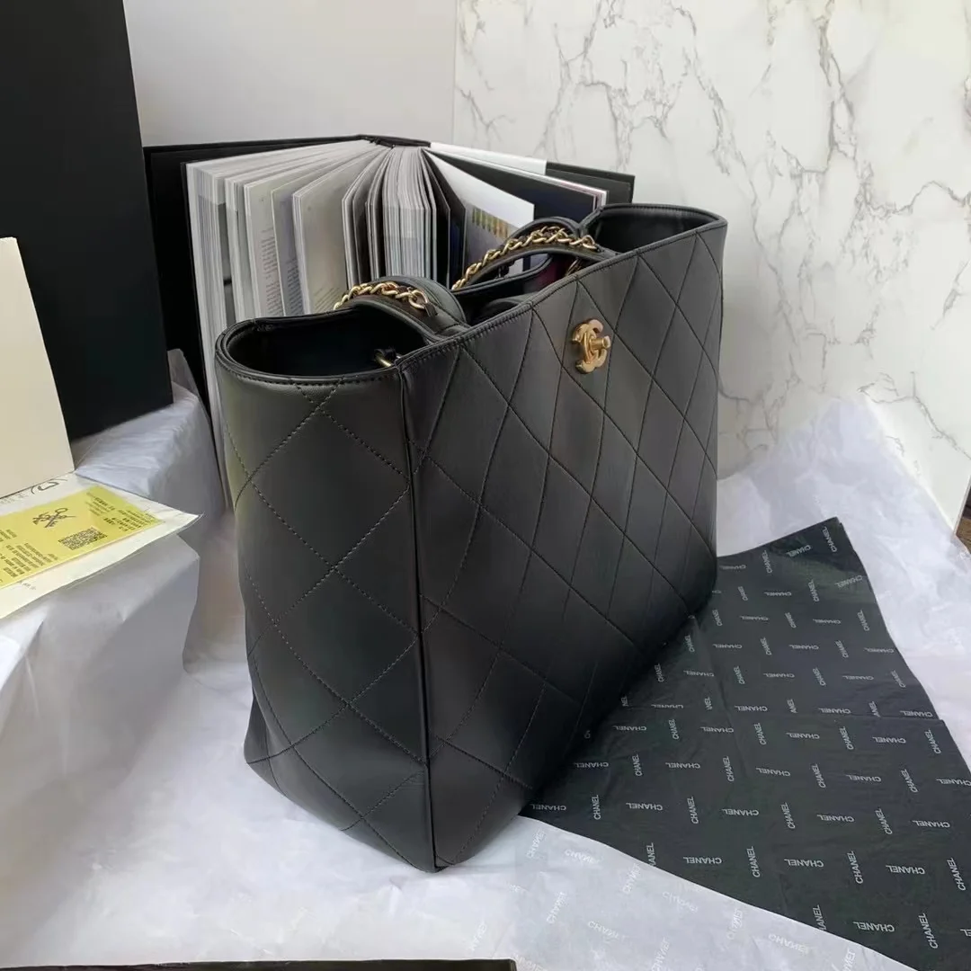 Chanel Shopping Bag Black For Women, Women&rsquo;s Bags 14.4in/37cm AS3508 B08867 94305