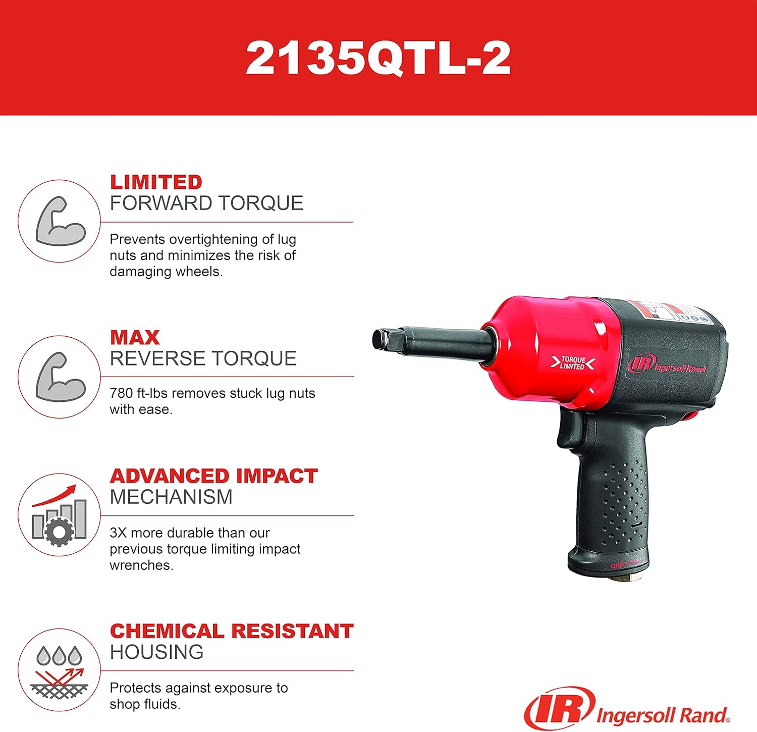Ingersoll Rand 2135QTL-2 1/2" Torque Limited Impact Wrench