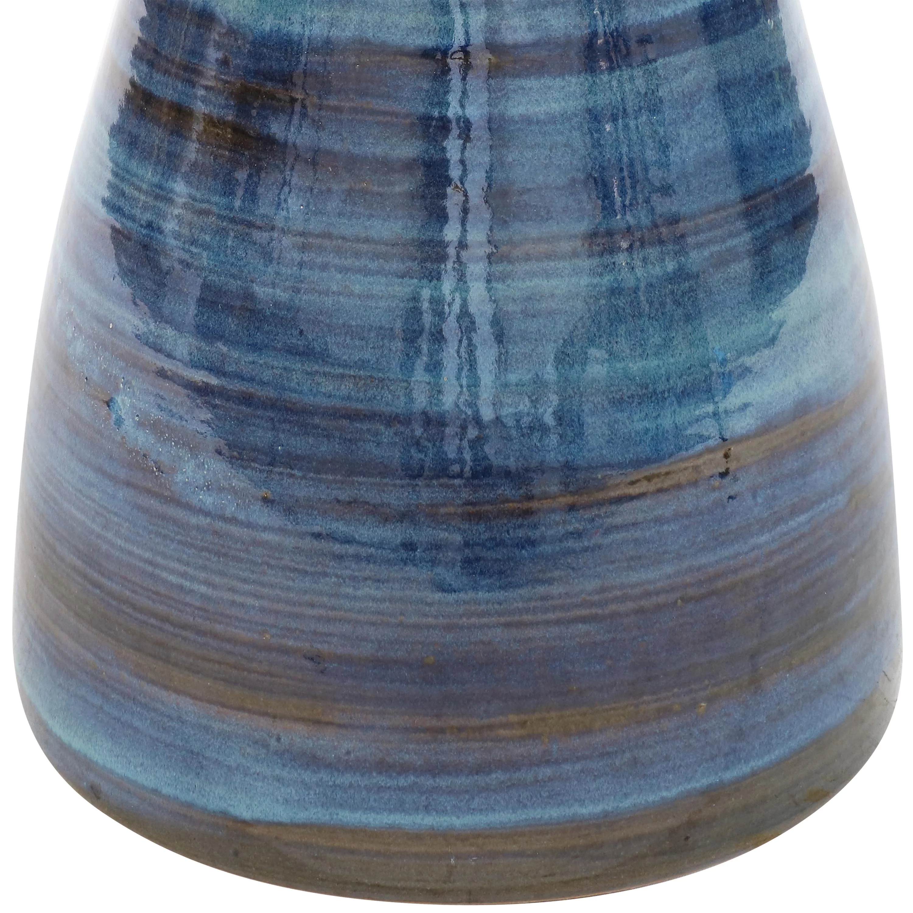 Sunnydaze Glazed Ceramic Outdoor Bird Bath - 18" - Galaxy Blue
