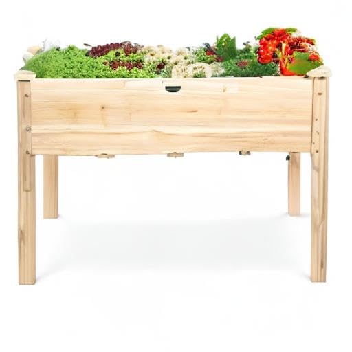 Best Choice Products 72x23x30in Raised Garden Bed, Elevated Wood Planter Box Stand for Backyard, Patio, Balcony w/Divider Panel, 6 Legs