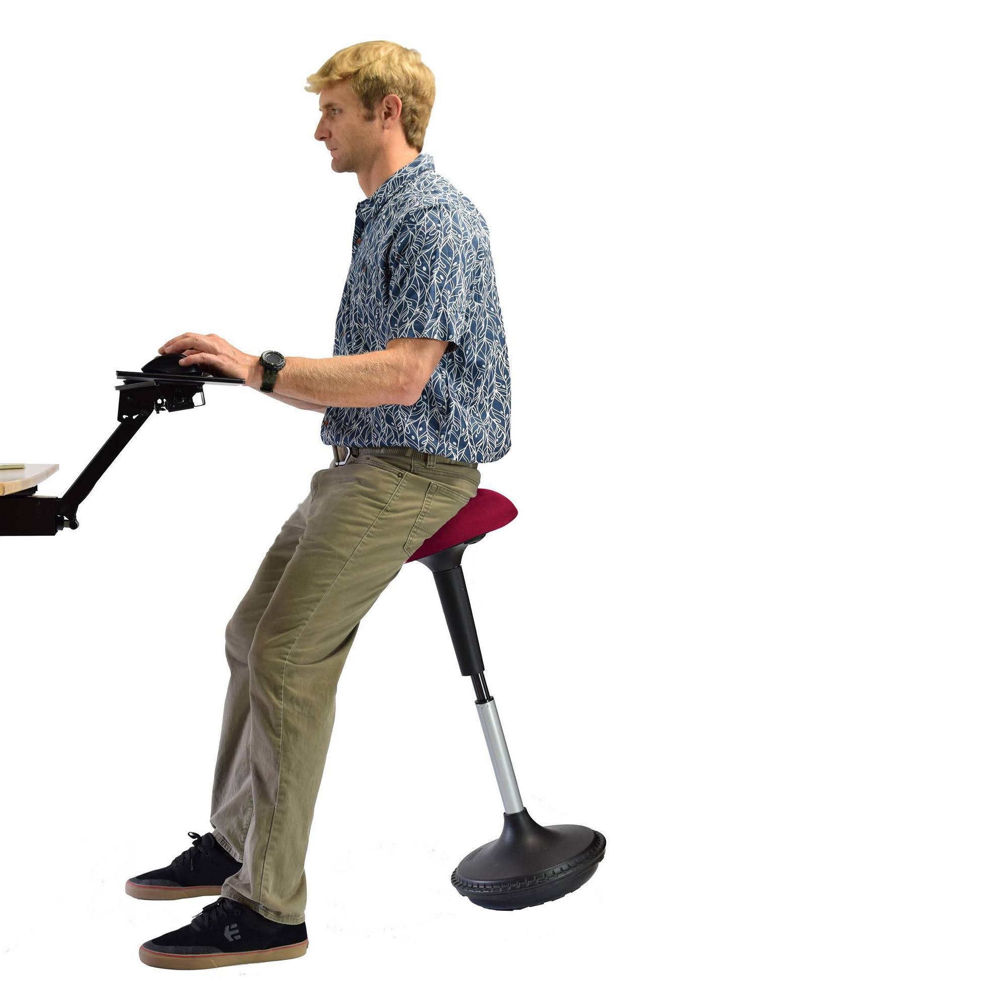 Uncaged Ergonomics: Wobble Stool Standing Desk Chair - Red