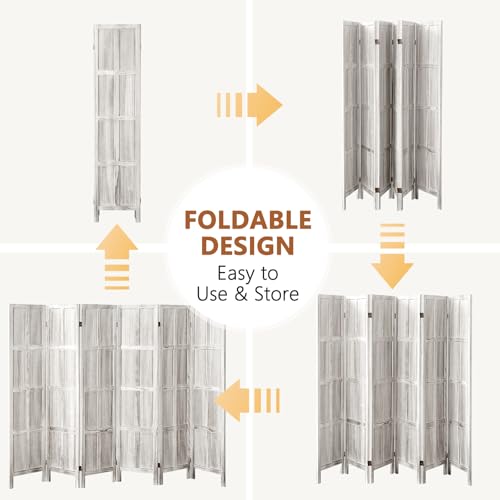 4 Panel Room Divider, 5.6 FT Folding Privacy Screen Room Divider, Partition Divider for Room Separation, Room Partition Separator
