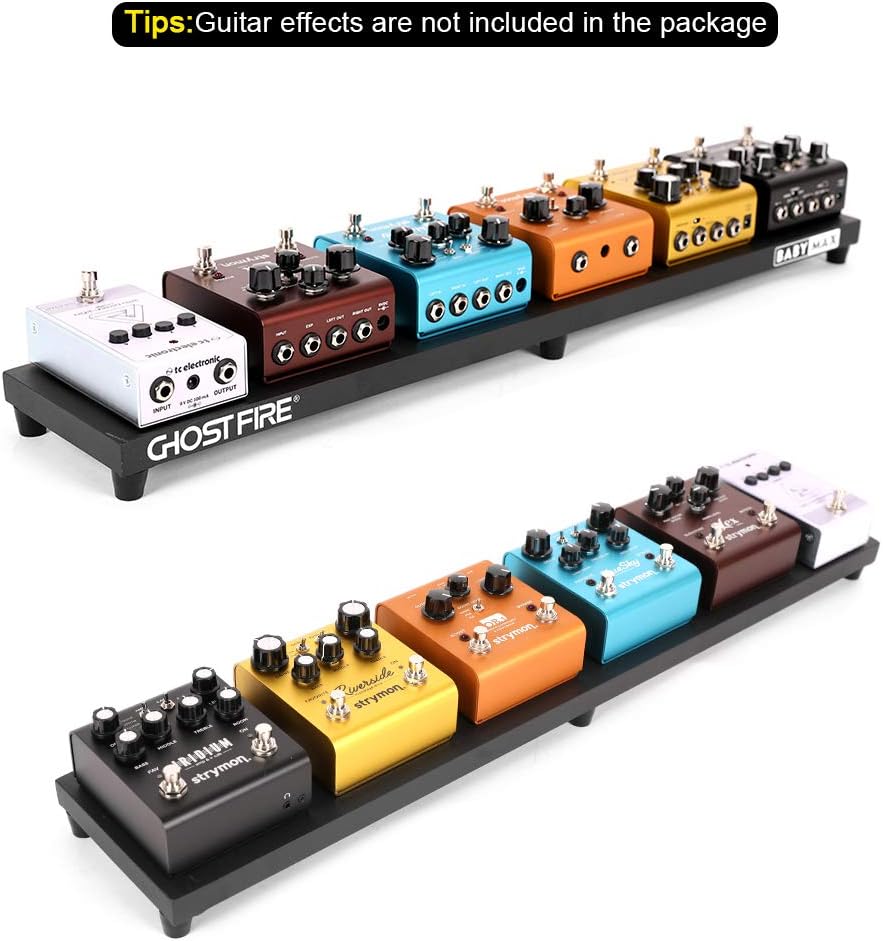Ghost Fire Guitar Pedal Board Aluminum Alloy Effect Pedalboard with Carry Bag,V series (V-BABY MAX（Deluxe Edition）)