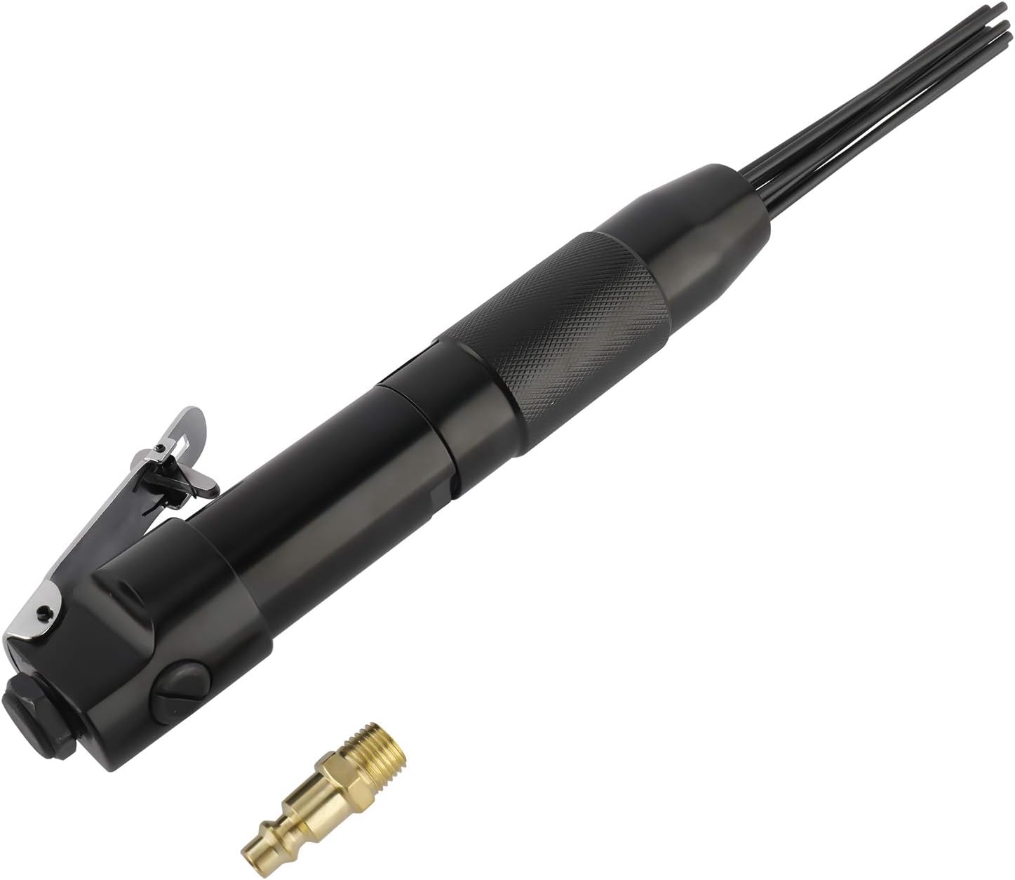 BTSHUB Compact Air Needle Scaler Air Powered Pneumatic Rust Paint Weld Removal Tool
