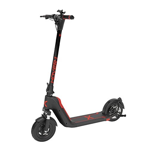 Hover-1 Helios Electric Folding Scooter, 18 MPH Top Speed, 24 Mile Range, 500 Watts Max Power, 10” Pneumatic Tires, Rear Disc Brakes