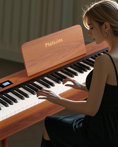 LIV-K01 Piano Keyboard Real Sampling, 88 Key Fully Weighted Keyboard Electric Piano, Grade Hammer Action, LCD Display, Touch Sensitive