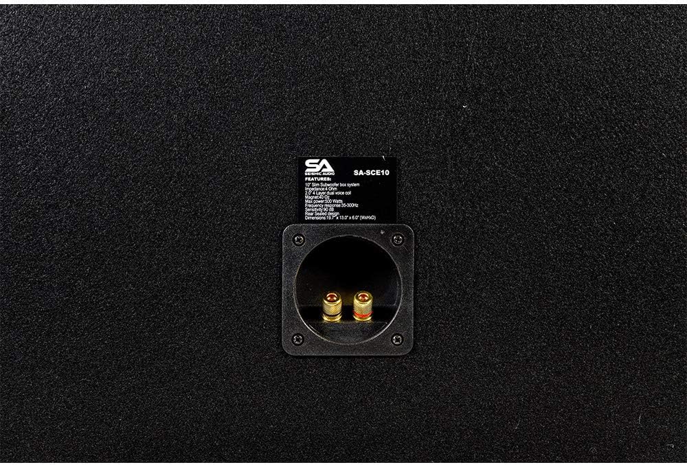 Seismic Audio - SA-SCE08-8 Inch 400 Watt Slim Shallow Mount Car Truck Audio Subwoofer Enclosure