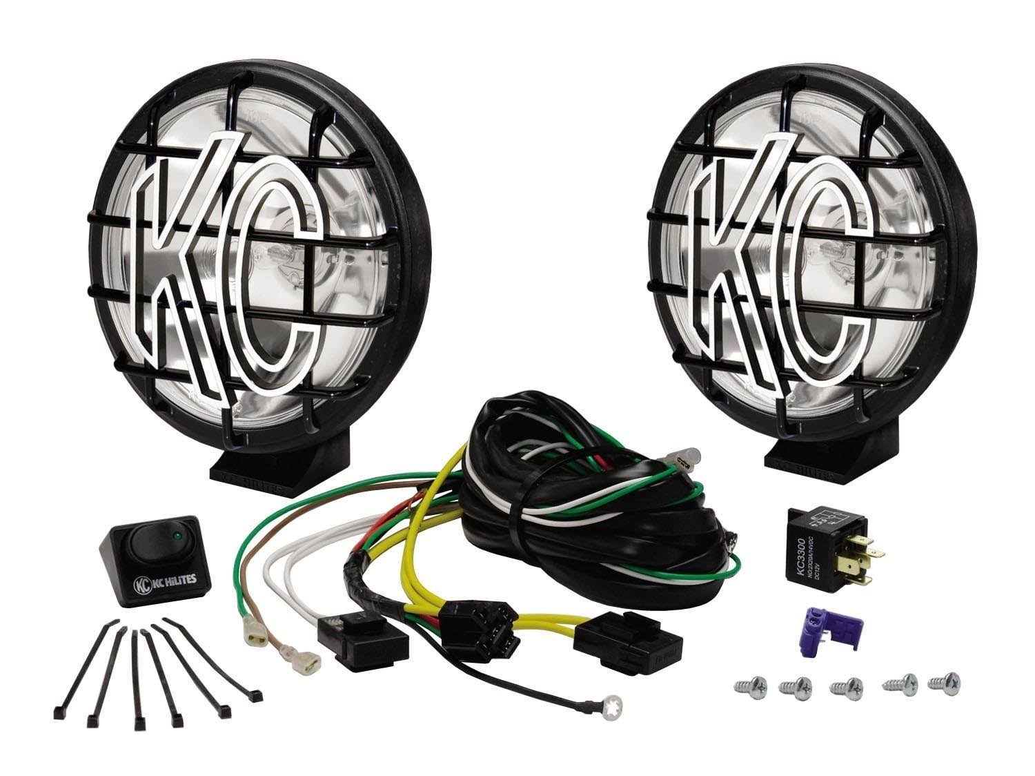 KC HiLiTES 6x22 Apollo Pro Halogen System Black Spot Beam Pair Pack 9150