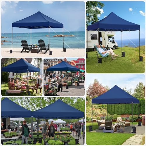 Yaheetech Heavy Duty Pop Up Canopy Tent, 10x20 Commercial Instant Shelter Tent for Wedding, Parties, Adjustable Outdoor Canopy with Wheeled Carry Bag