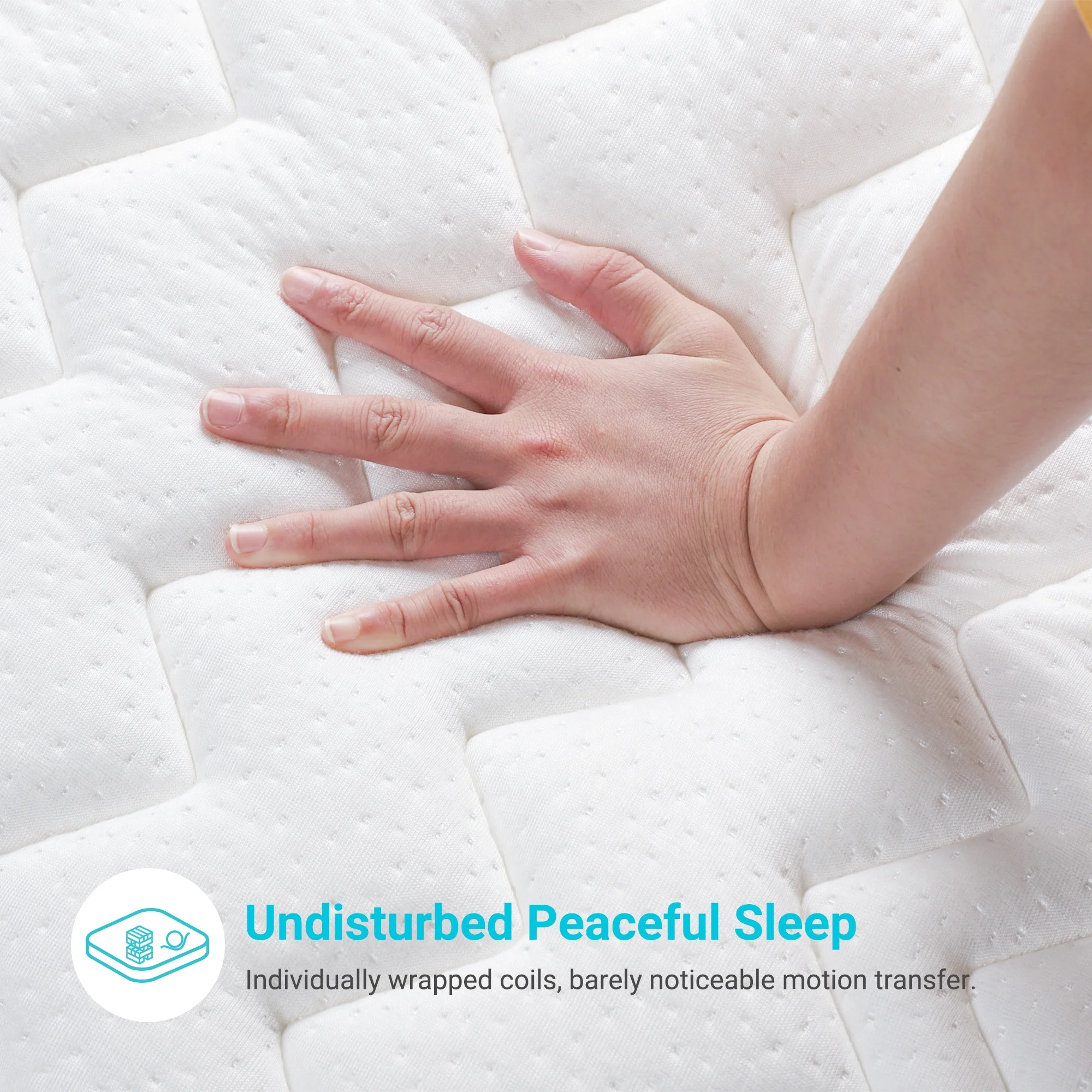 Full Size Mattress, Serweet 10 inch Bamboo Charcoal Memory Foam Hybrid Mattress Full, 7-Zone Pocket Innerspring and Pillow Top Double Mattress