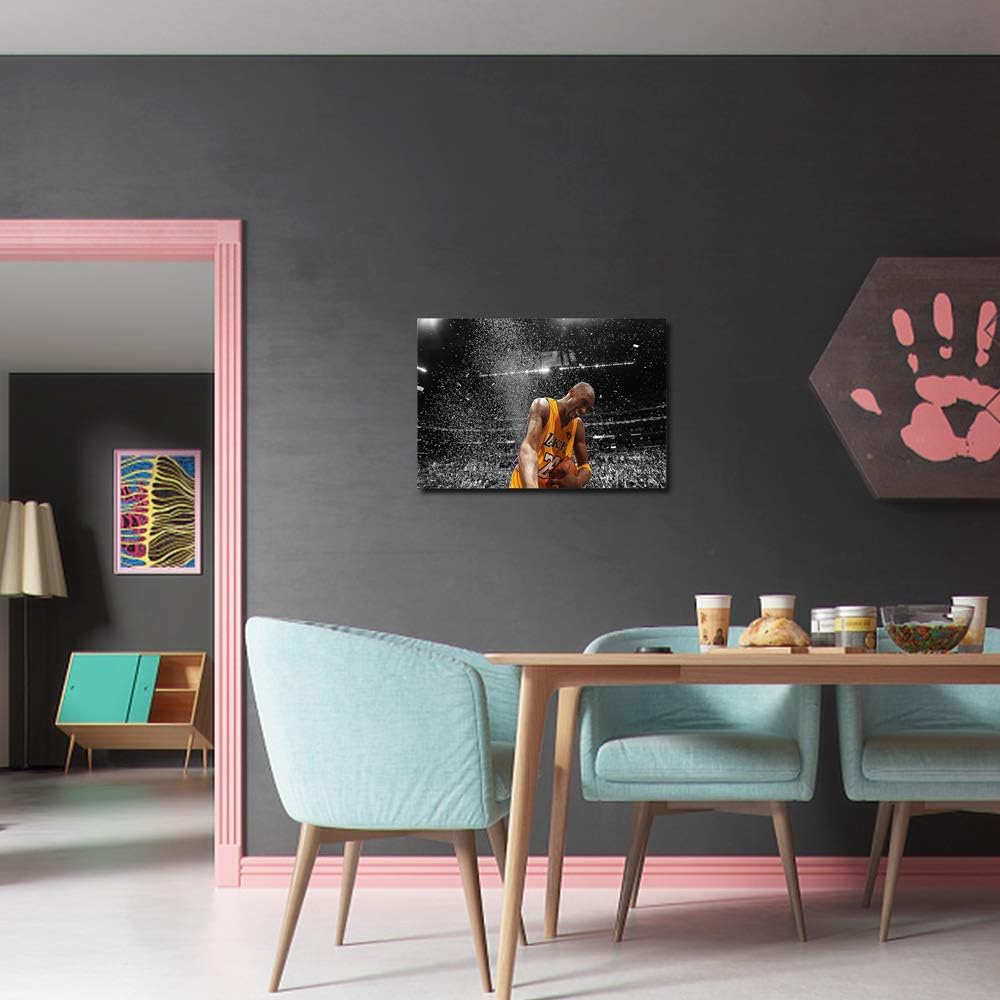 JUSTBR Canvas Wall Art Basketball Players Pictures Painting Sports Posters Artwork Home Decor for Basketball Fan Memorabilia Gifts Living Room