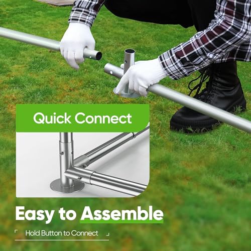 Quictent Premium Large Metal Chicken Coop Run Upgraded with Galvanized Hardware Cloth & 1.26" Reinforced Metal Tube