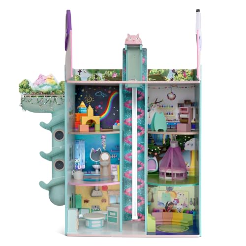 Gabby’s Dollhouse Purrfect Playhouse by Delta Children – Features Sounds & Light Up Ears - Includes 20 Accessories - Fits 8-inch Dolls
