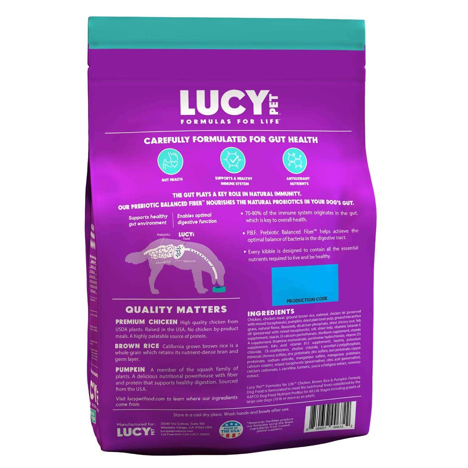 Lucy Pet Formula for Life Chicken Brown Rice &amp; Pumpkin Dry Dog Food - Pet Supplies online store