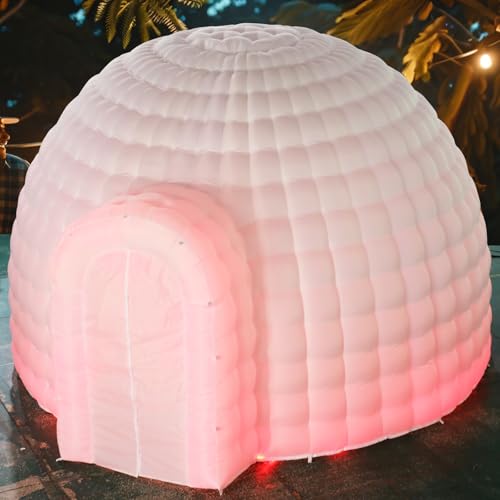 Inflatable Igloo Dome Event Tent (14x14x9FT) Dome with Air Blower and Light