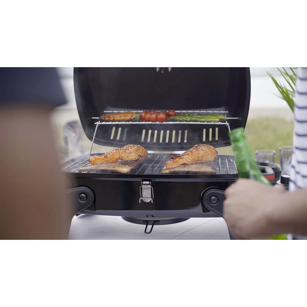 Megamaster 1 Burner Tabletop Propane Gas Grill for Camping, Camp, Outdoor, Black