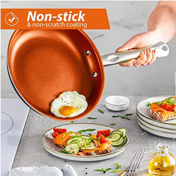 Copper Pots and Pans Set -23pc Copper Cookware Set Copper Pan Set Ceramic Cookware Set Ceramic Pots and Pans Set Nonstick Induction Cookware Sets Pot