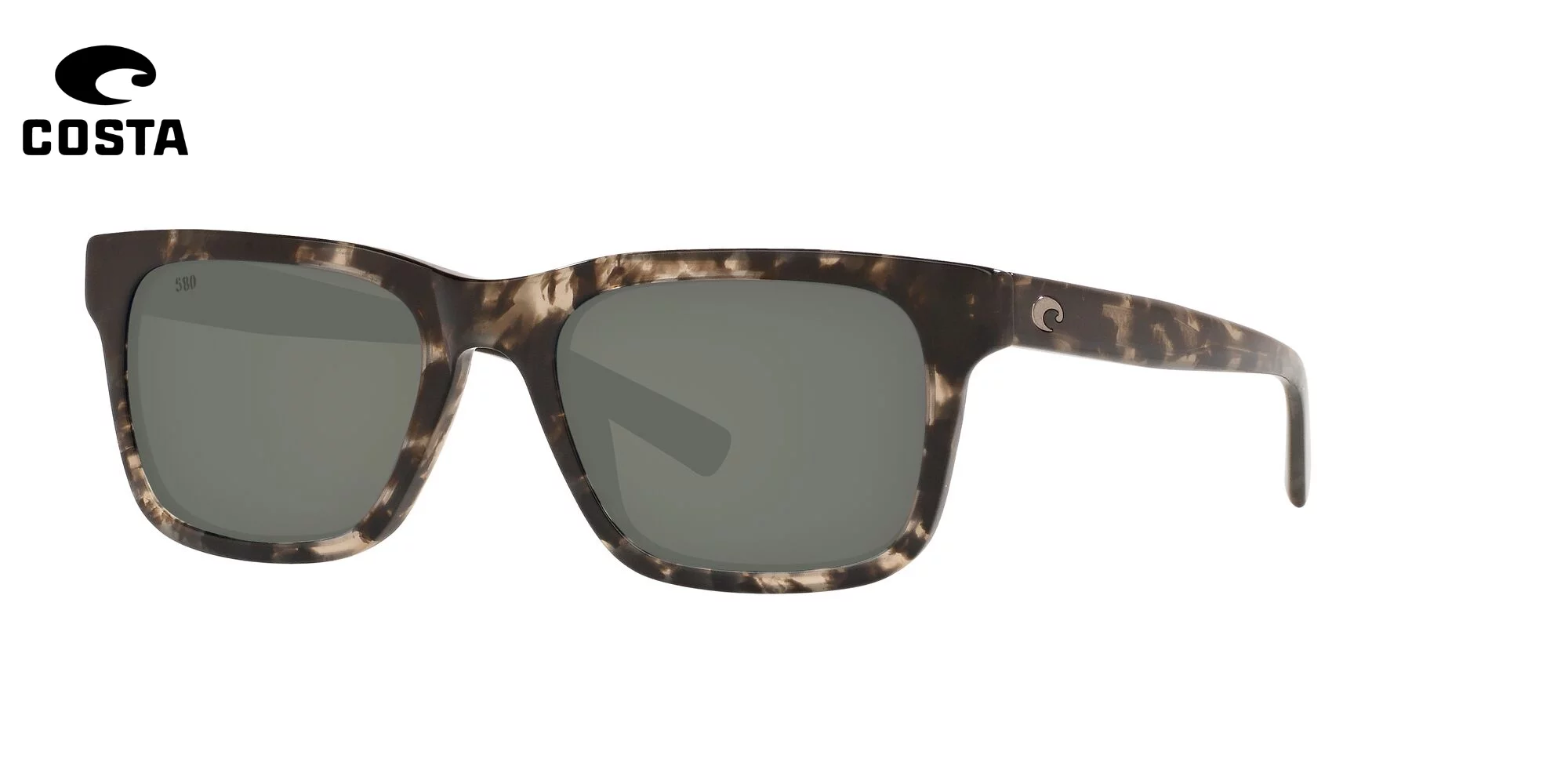 Costa Del Mar Tybee Polarized Blue Mirror 580G Square Sunglasses TYB 282 OBMGLP