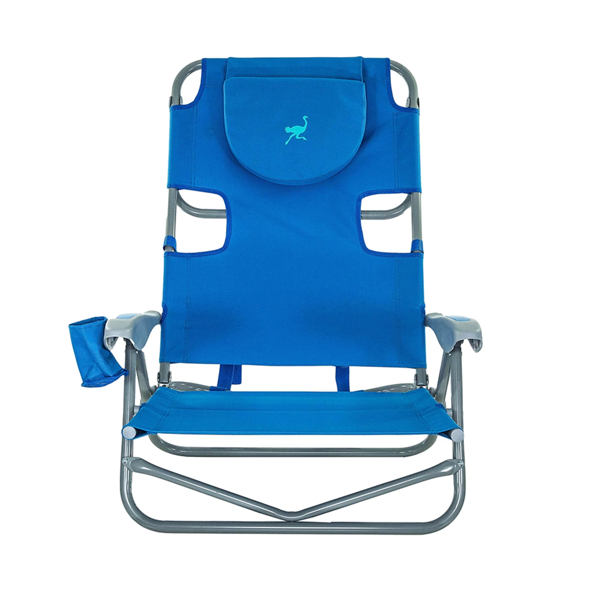 Ostrich On Your Back Chair & Ladies Comfort On Your Back Beach Chair, Blue