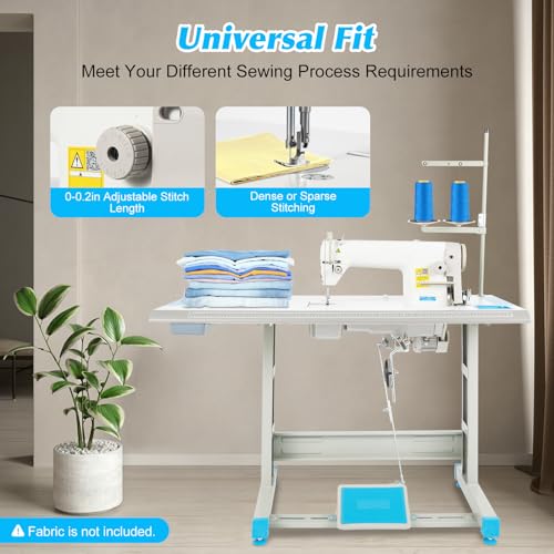 Heavy Duty Sewing Machine with Servo Motor, 550W Commercial Sewing Machine Electric Sewing Machine with 14 Needles