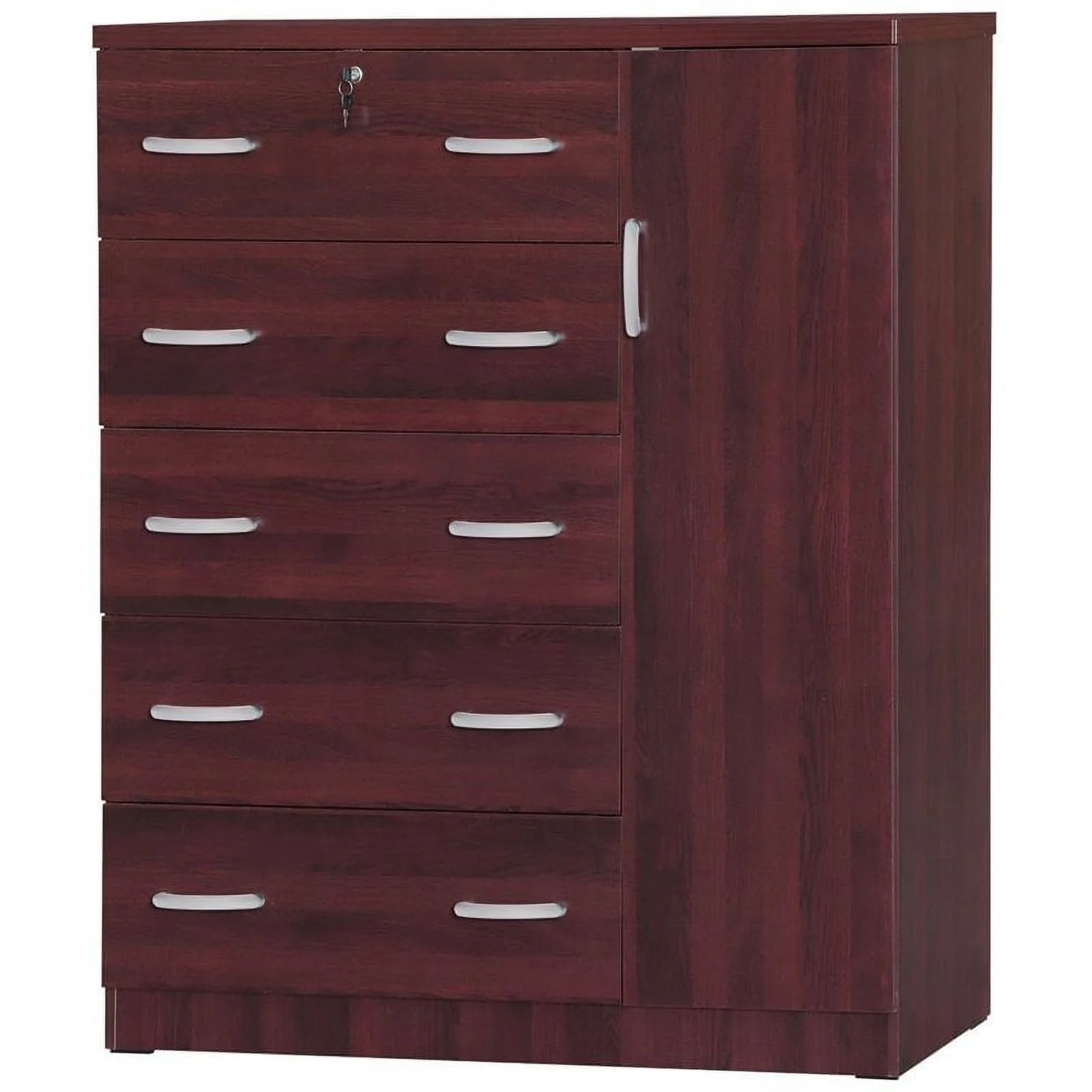 Home Square 3-Piece Set with Queen Bed Tall Chest Wardrobe & Nightstand