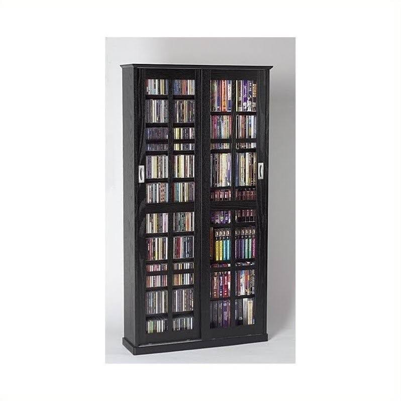 Leslie Dame Multimedia Storage Cabinet (Black) MS-700B
