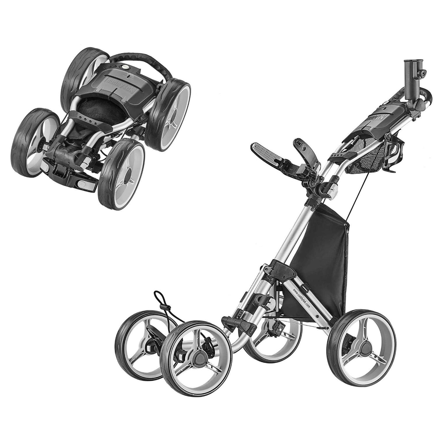 CaddyTek Explorer V8 SuperLite 4 Wheel Golf Push Cart - Sports Supplies Online Store