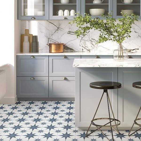 SomerTile 9.75x9.75-inch Cilento Azul Porcelain Floor and Wall Tile - Shop Hardware Tools Online Store