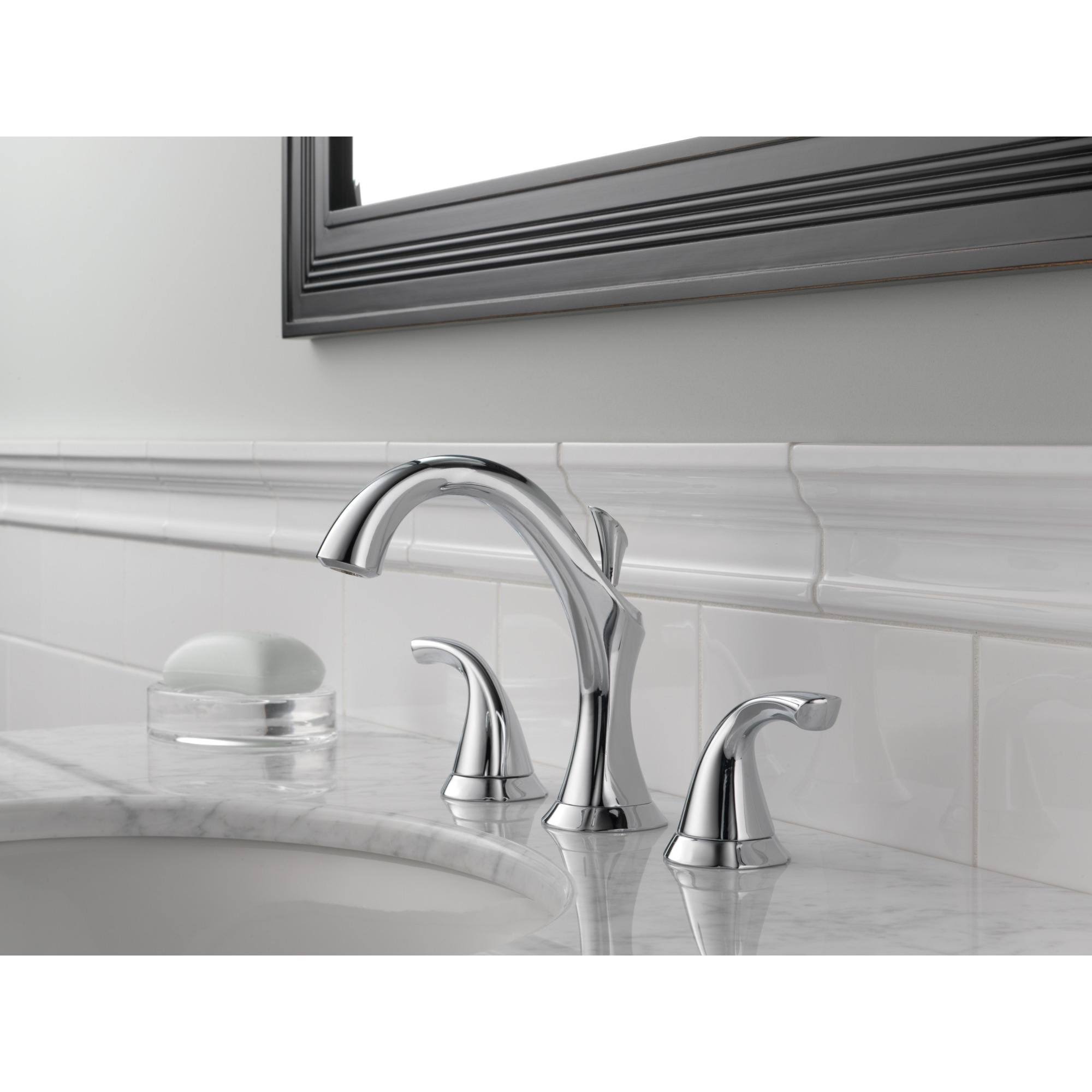 Delta 3592LF-SS Addison Two Handle Widespread Bathroom Faucet Stainless