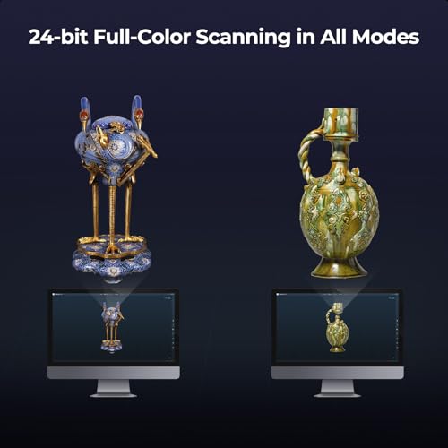 Creality CR-Scan Raptor Pro 3D Scanner for 3D Printing, 22+7 Blue Laser Lines, 30-60fps High Frame Scanning, 24-Bit Full-Color Scans