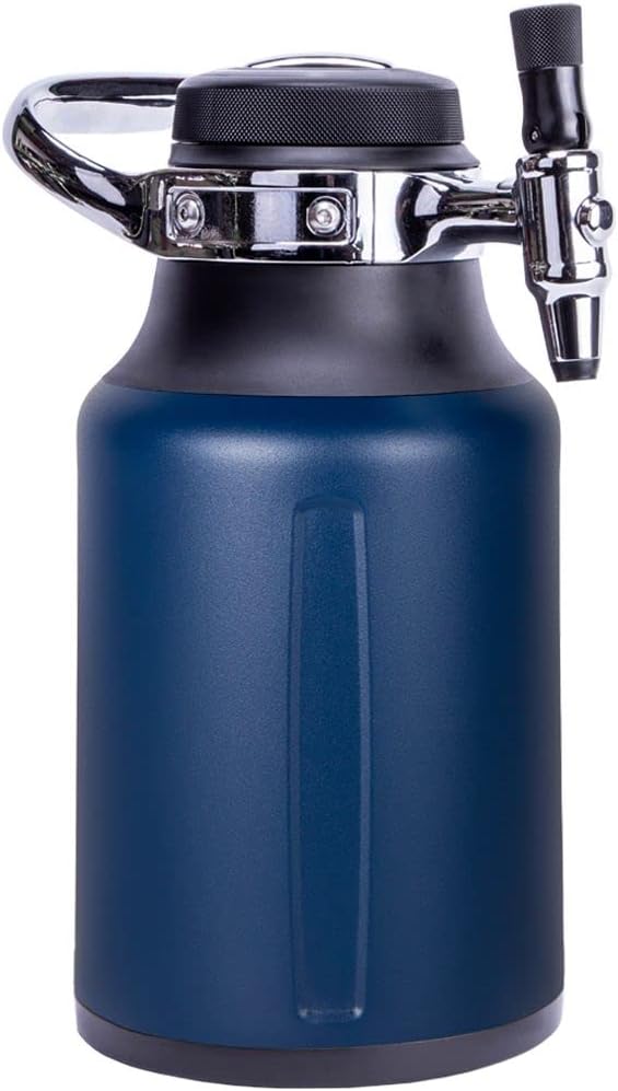 GrowlerWerks uKeg Go Carbonated Growler and Craft Beverage Dispenser for Beer, Soda, Cider, Kombucha and Cocktails, 64 oz, Chili