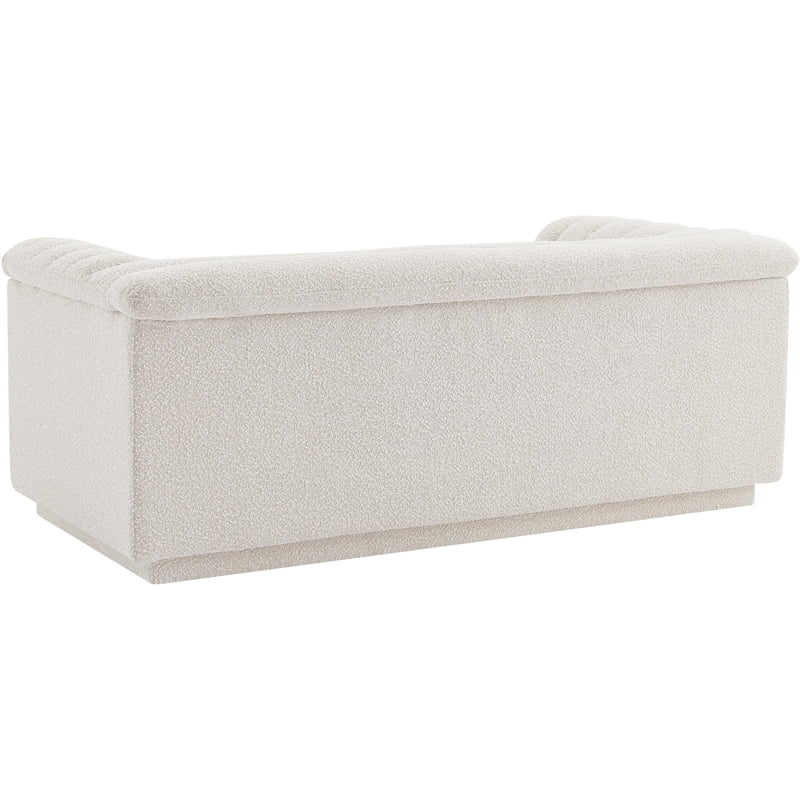 Meridian Furniture Cascade Cream Boucle Fabric Loveseat