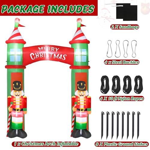 16FT Christmas Inflatable Snowman Outdoor Decorations, Giant Christmas Snowman, Holiday Blow Up Yard Decor with LED Lights