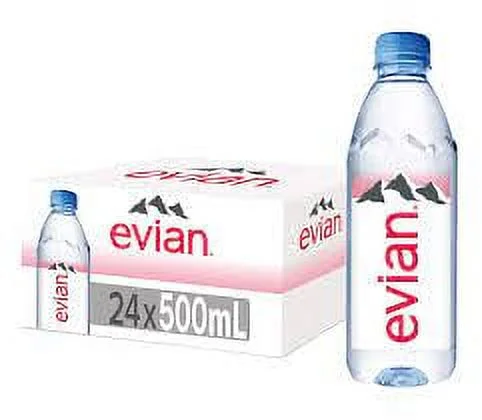 Evian - Spring Water - 500 mL (2 Plastic Bottles)